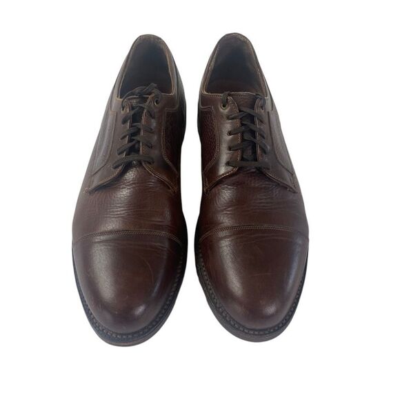 Classic Brown Leather Men's Shoes Johnson & Murphy 9.5D brown Oxford - Picture 1 of 9